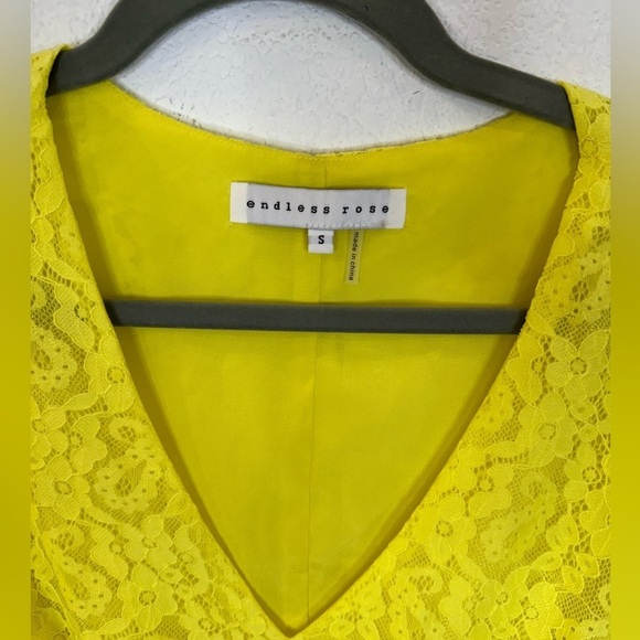 Endless Rose Lace Lace Ruched A-Line Mini Dress Long Sleeve NWOT - Picture 3 of 12